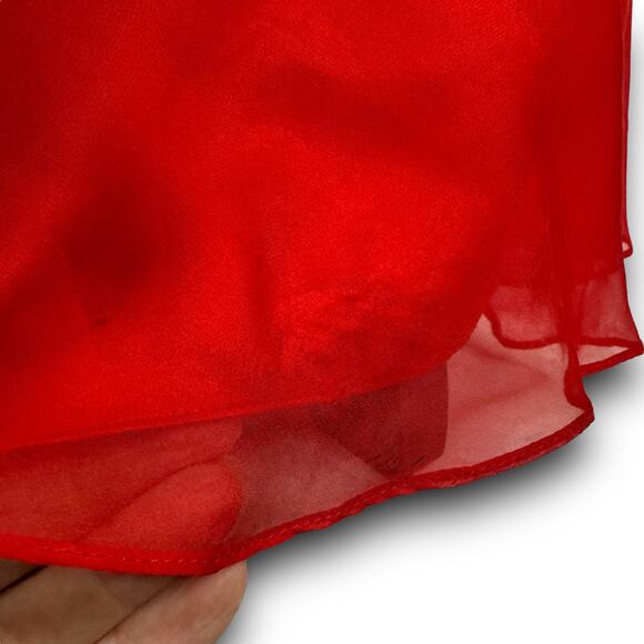 Dave & Johnny Red Two Piece Lace Halter Top Maxi Skirt Prom Gown 2pc Set 11 / 12 - Picture 14 of 15